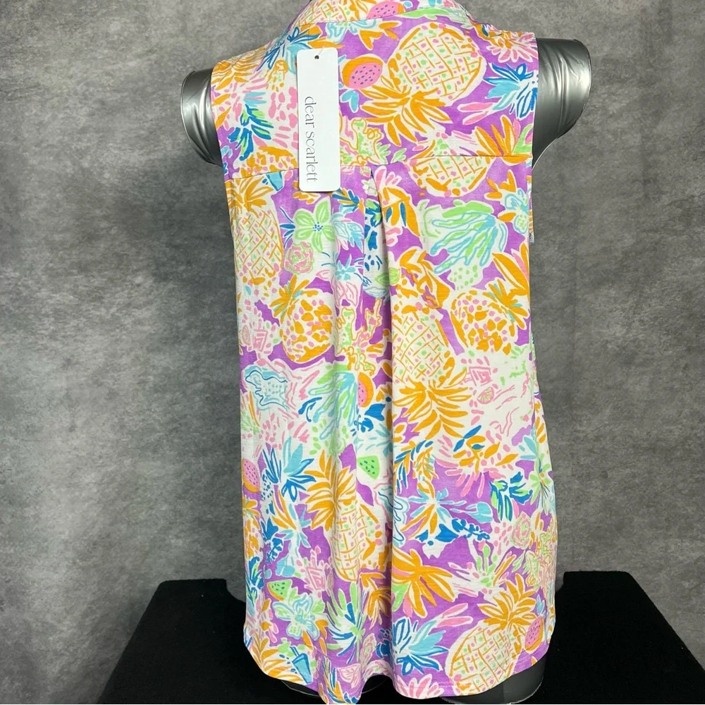 Floral Sleeveless Top - Multicolor - Picture 2 of 3